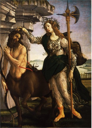 Pallas Or Minerva And The Centaur C.1480 By Sandro Botticelli